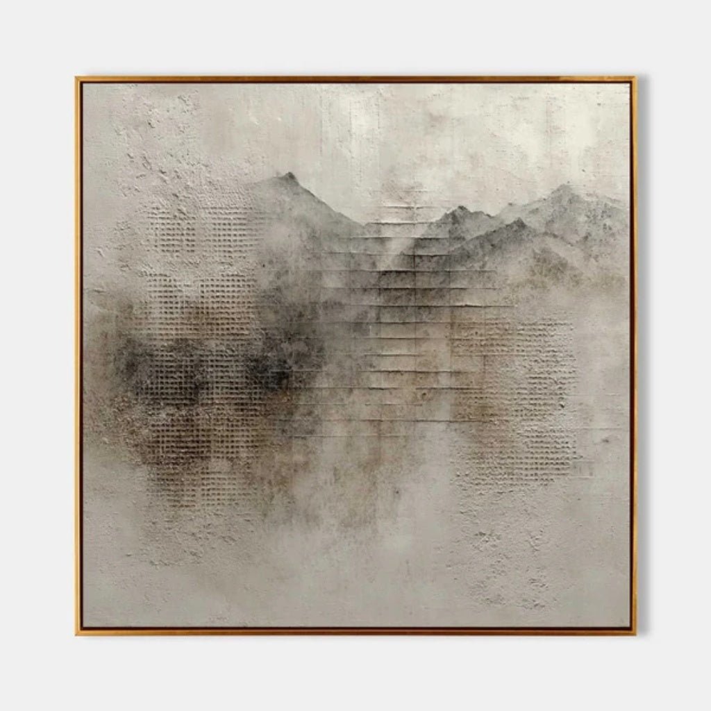 Wabi - Sabi 3D Heavy Texture Mountain Abstract Oil Painting EC0114 - Viral Wall Art